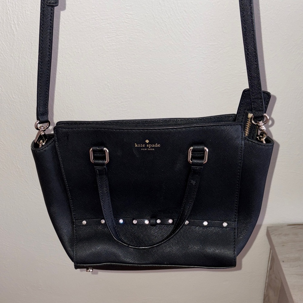 Kate Spade Black Studded Crossbody Bag